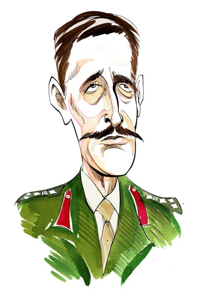 Nicholas Courtenay - caricatura del actor inglés, 1929 - 2011 de Neale Osborne